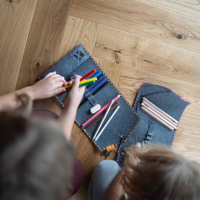 DIY felt roll-up pencil case kit by BUUKLab