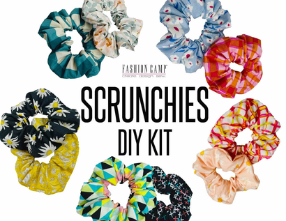 Scrunchie sewing kit for kids by FashionCampAtHome