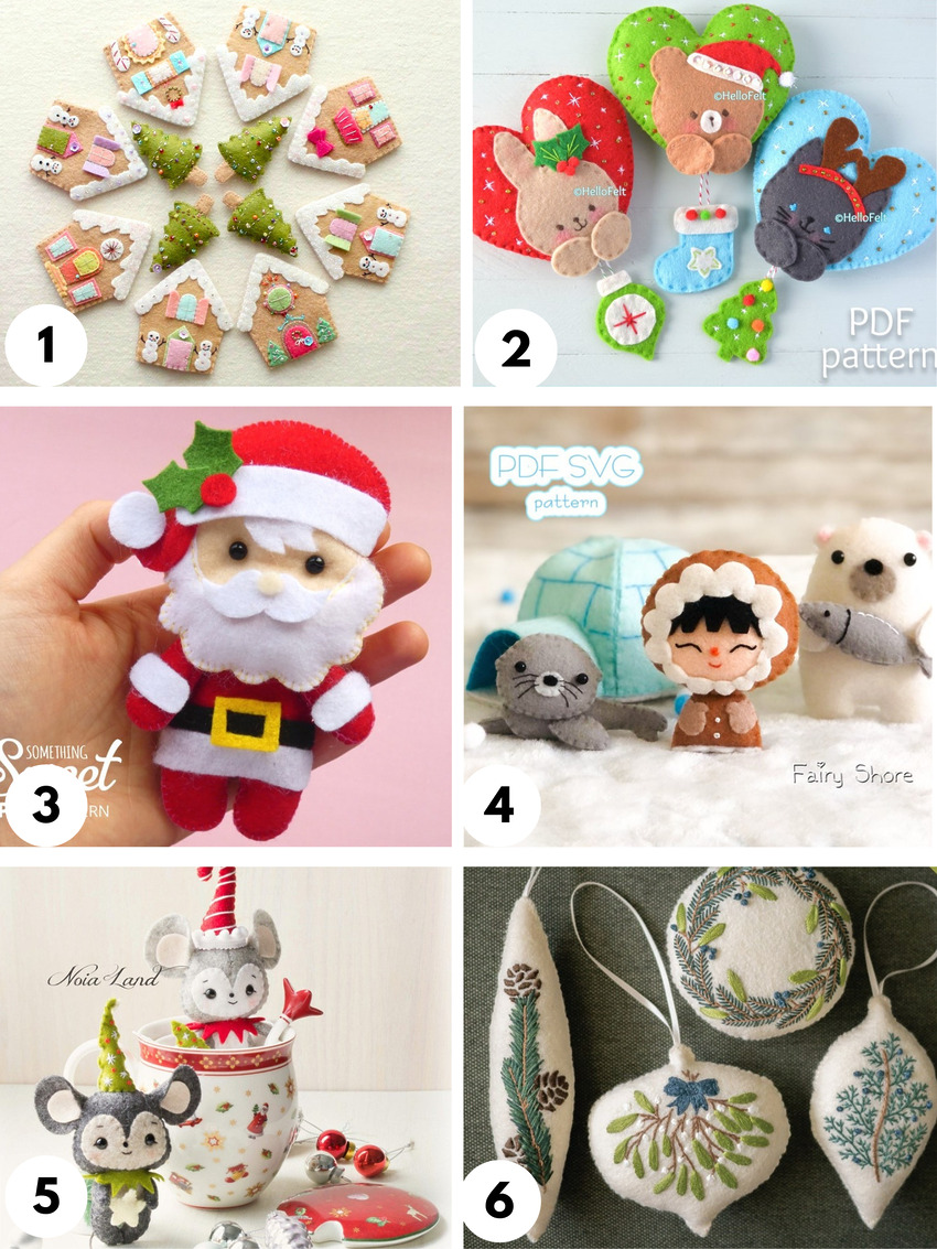 Storybook winter wonderland felt patterns