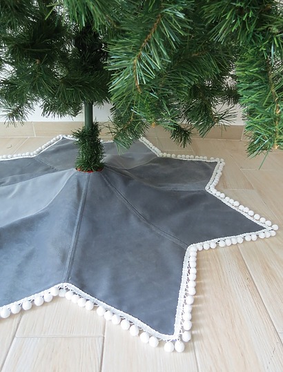Christmas tree skirt sewing pattern PDF Ohoh Deco