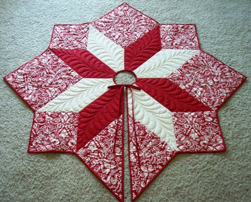 Star Medallion Tree Skirt PDF quilt pattern Quiltscapes