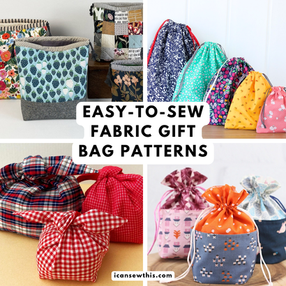 easy-to-sew fabric gift bag patterns