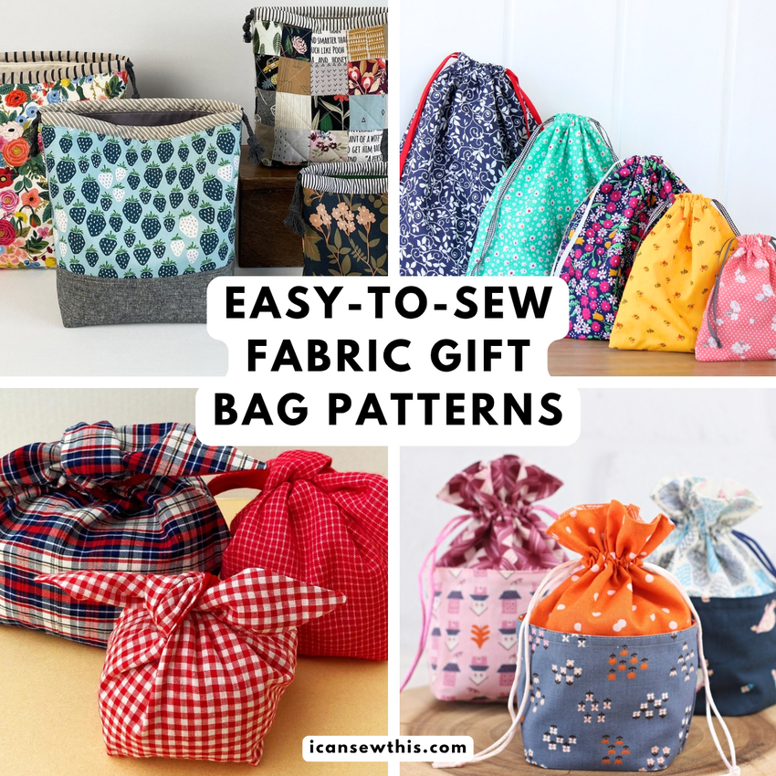 easy-to-sew fabric gift bag patterns