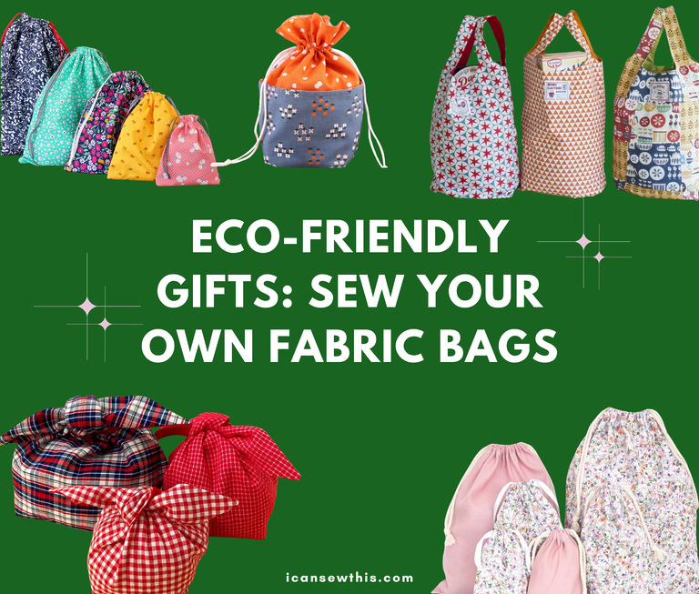 Sewing Christmas gift bags: 10 easy patterns for beginners - I Can Sew This