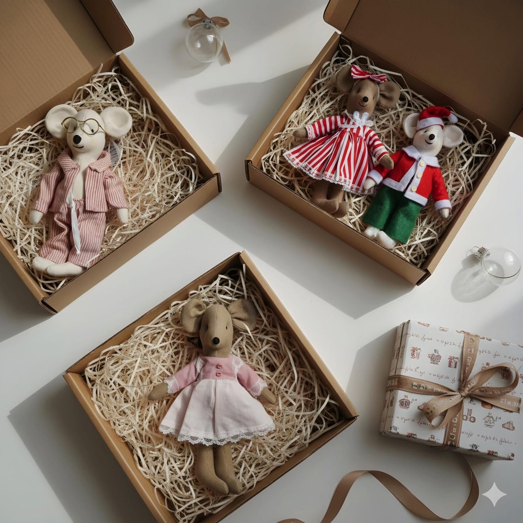 Christmas Mouse Family (6-inch) Pattern by Little Lullaby Shopp