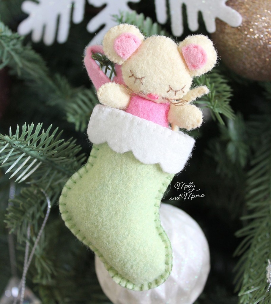 Mouse in a Stocking Free Sewing Pattern by Molly and Mama