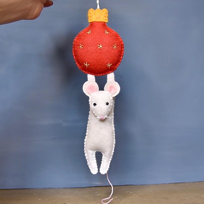 Mouse Hanging From Bauble Sewing Pattern