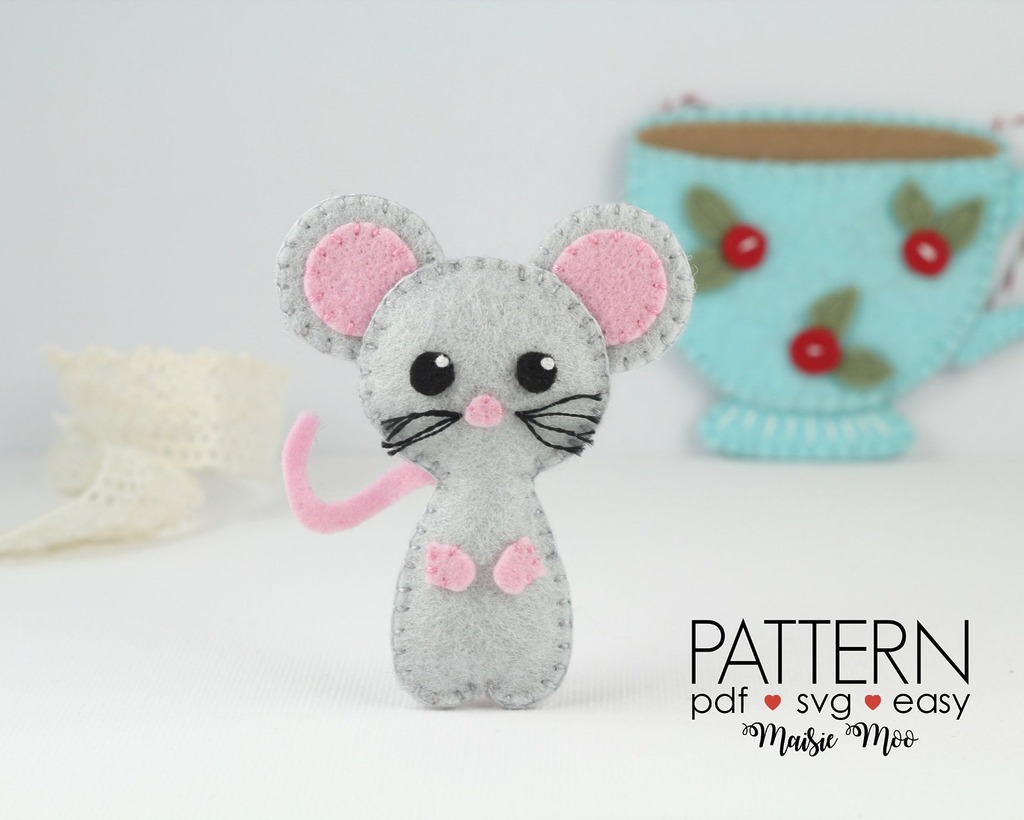 Felt Mouse Finger Puppet Pattern by MaisieMooPatternShop