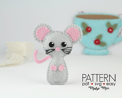 Felt Mouse Finger Puppet Pattern by MaisieMooPatternShop