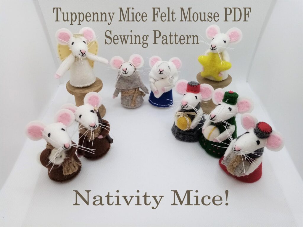 Nativity Mice Decorations Sewing Pattern