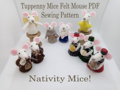 Nativity Mice Decorations Sewing Pattern