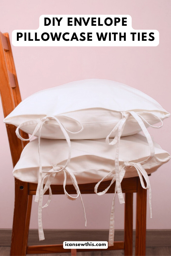 easy DIY envelope pillow cover with ties
