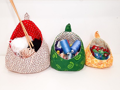 Fabric Bubble Baskets by EmelsHandicraft
