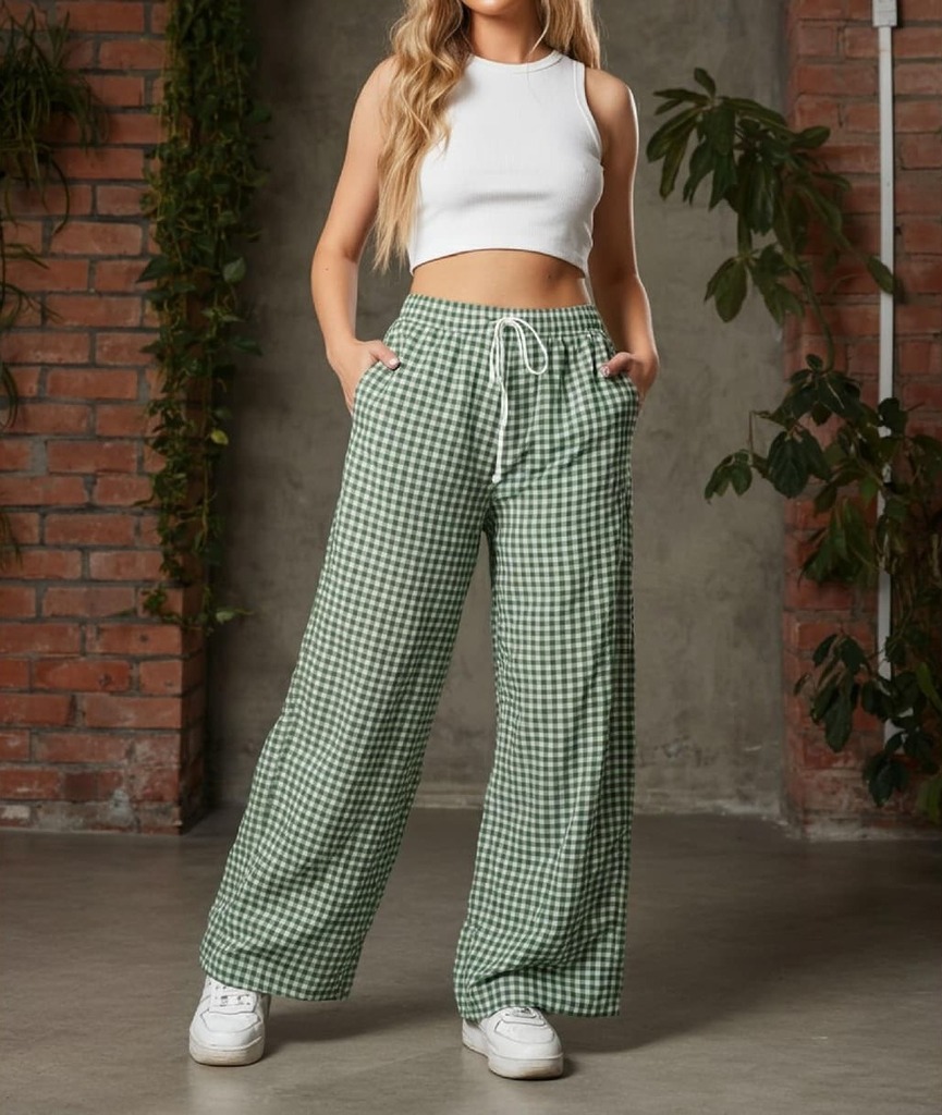 Elastic Wide Leg Pant by AuraPatterns