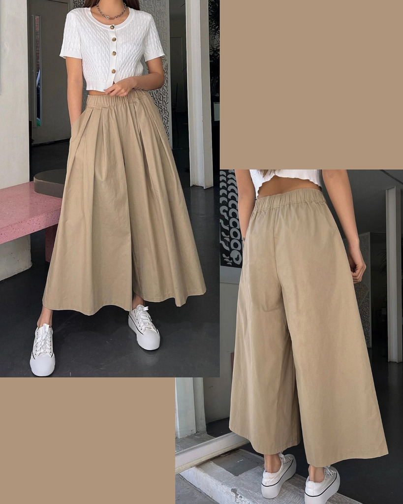 Wide Leg Trousers / Skirt Pants by Yaffesews