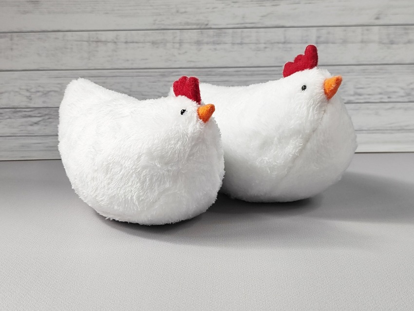 White Plush Mother Hen by BeigeBell