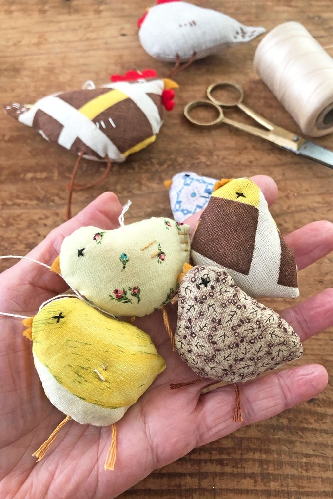 Scrap Fabric Little Chicks by Ann Wood Handmade