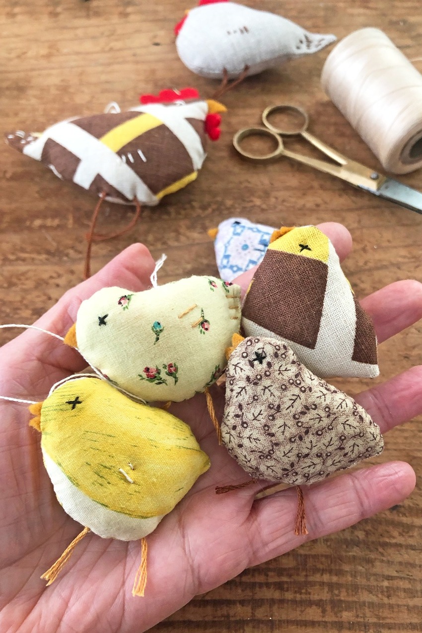 Scrap Fabric Little Chicks by Ann Wood Handmade