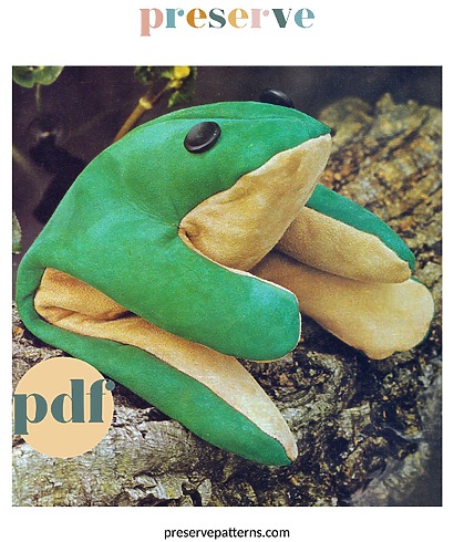 Vintage 70s Beanbag Frog by PreservePatterns