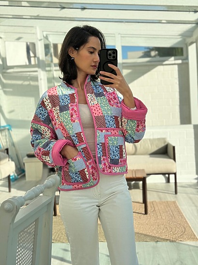 Beginner Pattern for Pre-Quilted Fabric: Quilted Jacket from RosysPatterns