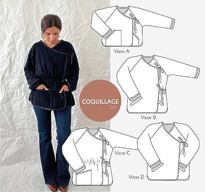 Intermediate Wrap Jacket: Coquillage Jacket from Camimade