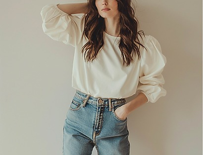 Best quick-sew basic: Trendy Puff Sleeve Top from AuraPatterns