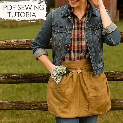 Best beginner upcycled project: Gathering Apron Tutorial from Primitive Fringe