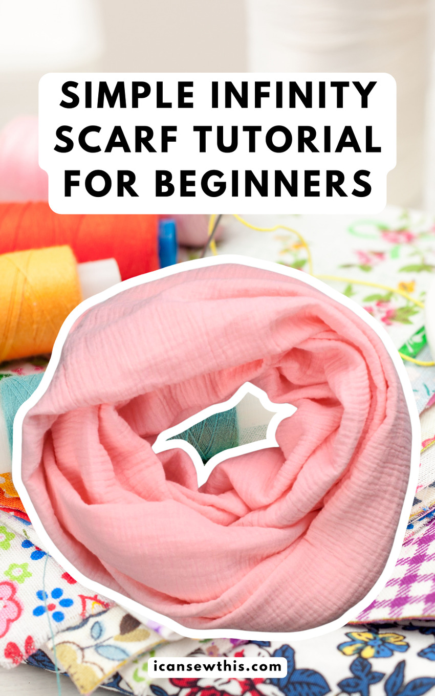 DIY simple infinity scarf sewing tutorial