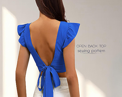 Open Back Top Pattern, Beginner Crop Top