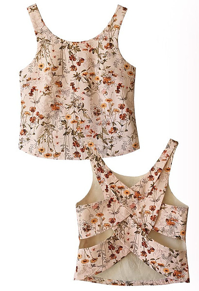 Taylor cross back top sewing pattern