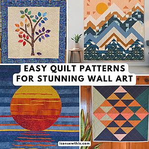 easy quilt patterns for stunning wall art - Modern DIY wall hanging quilt patterns