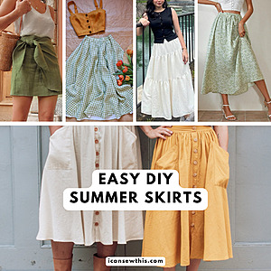 Linen skirt patterns you can sew - Easy DIY summer skirt sewing patterns