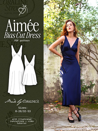 Aimee bias cut dress by CoralineStreet