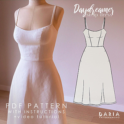 Daydreamer strap dress by DariaPatternmaking