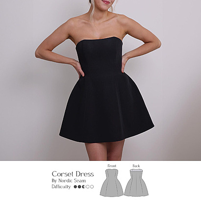 Hourglass corset mini dress by NordicSeam