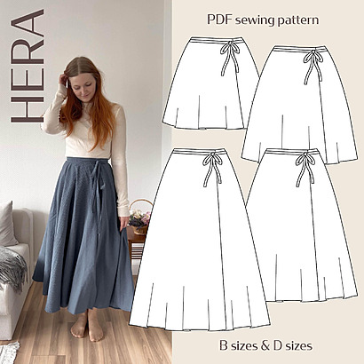 Hera Everyday Wrap Skirt
A romantic, high-volume full circle wrap skirt in a lightweight natural fabric, blowing gently in the summer breeze.