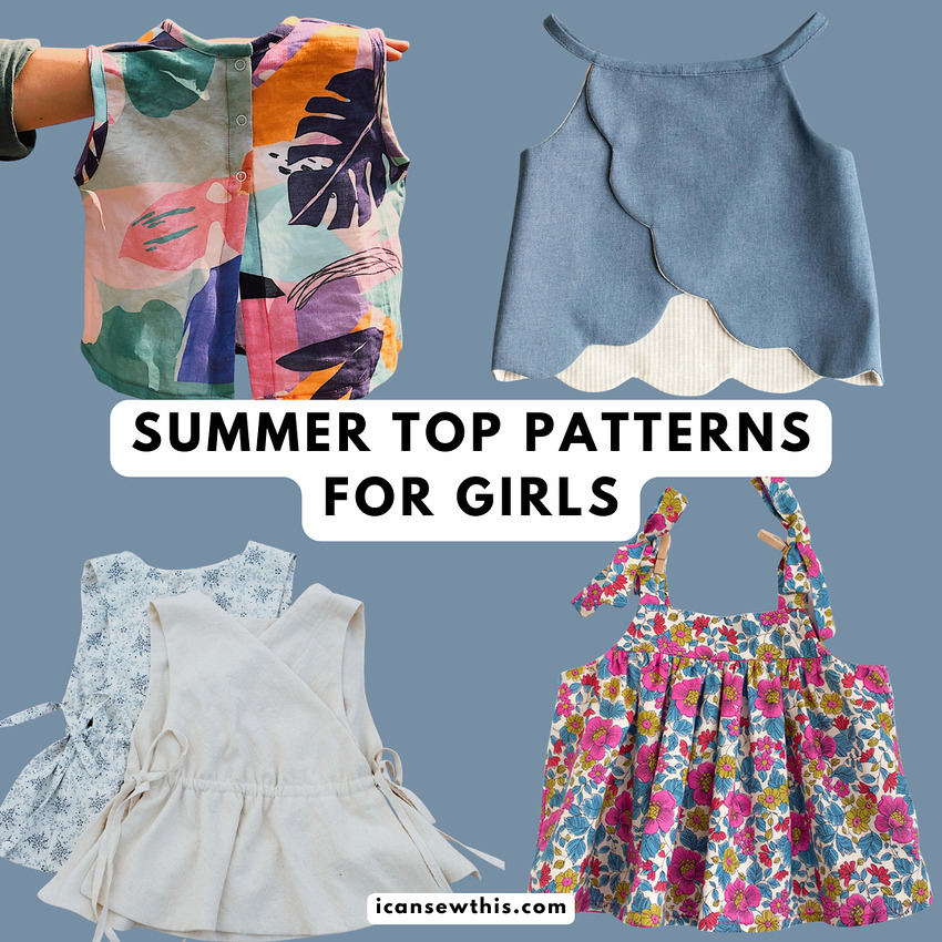 10 cute kids sewing patterns for summer - Top woven fabric patterns for baby girls
