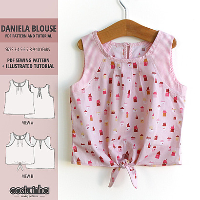 Pintuck Crop Top by CosturinhaPatterns