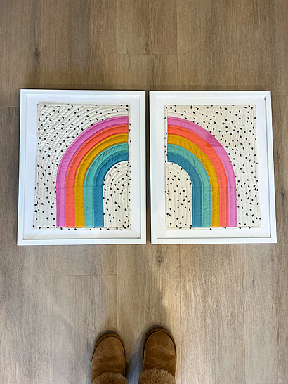 Rainbow Mini Quilt by TheGatheringQuilt