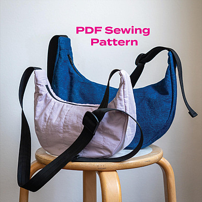 Crosstown crescent bag PDF sewing pattern