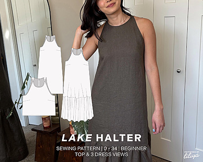 Lake halter dress by PatternsByLiliya