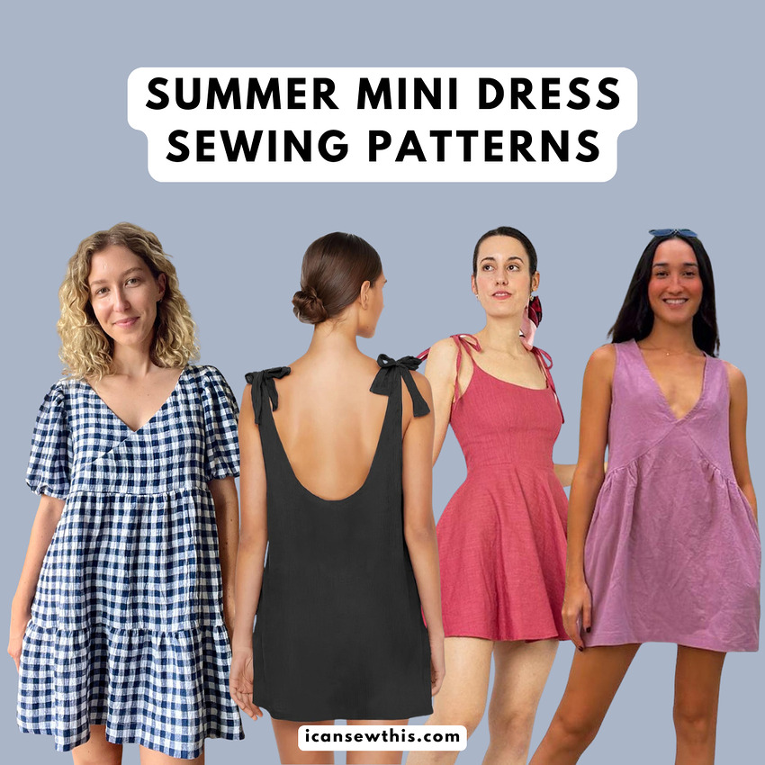 Mini dress sewing pattern ideas for a breezy summer wardrobe - Best mini dress sewing patterns to make for hot weather