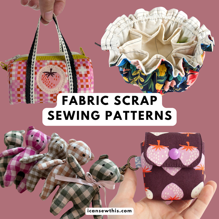Fabric scrap sewing patterns: 15 cute DIY stash busters - Scrap fabric sewing projects: Fun and easy ideas to try