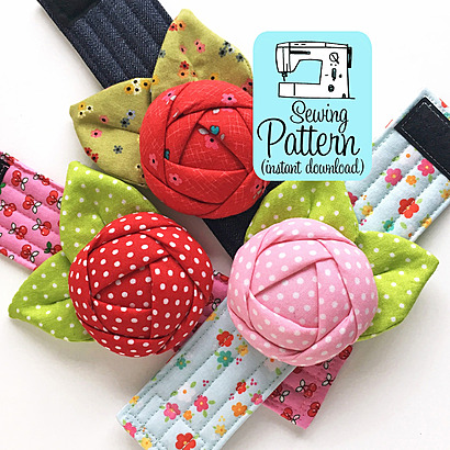 Rose Pincushion Cuff by MichellePatterns