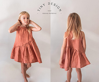 Asymmetric Dress PDF Pattern by Tinydesignpattern