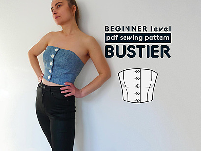 Bustier PDF sewing pattern by PatternsByLucia