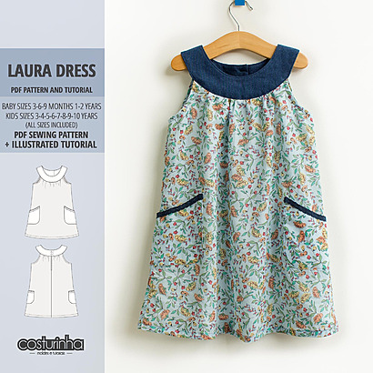 Laura Yoke Dress Pattern by CosturinhaPatterns