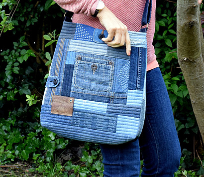 PDF pattern: Denim boro bag by JustJudeDesigns