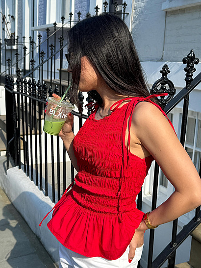 Gigi Shirred Bow Top pattern