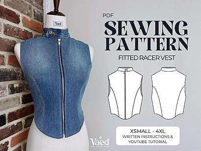 Racer vest sewing pattern by Invaed